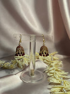 Maroon zari jhumki - rozana