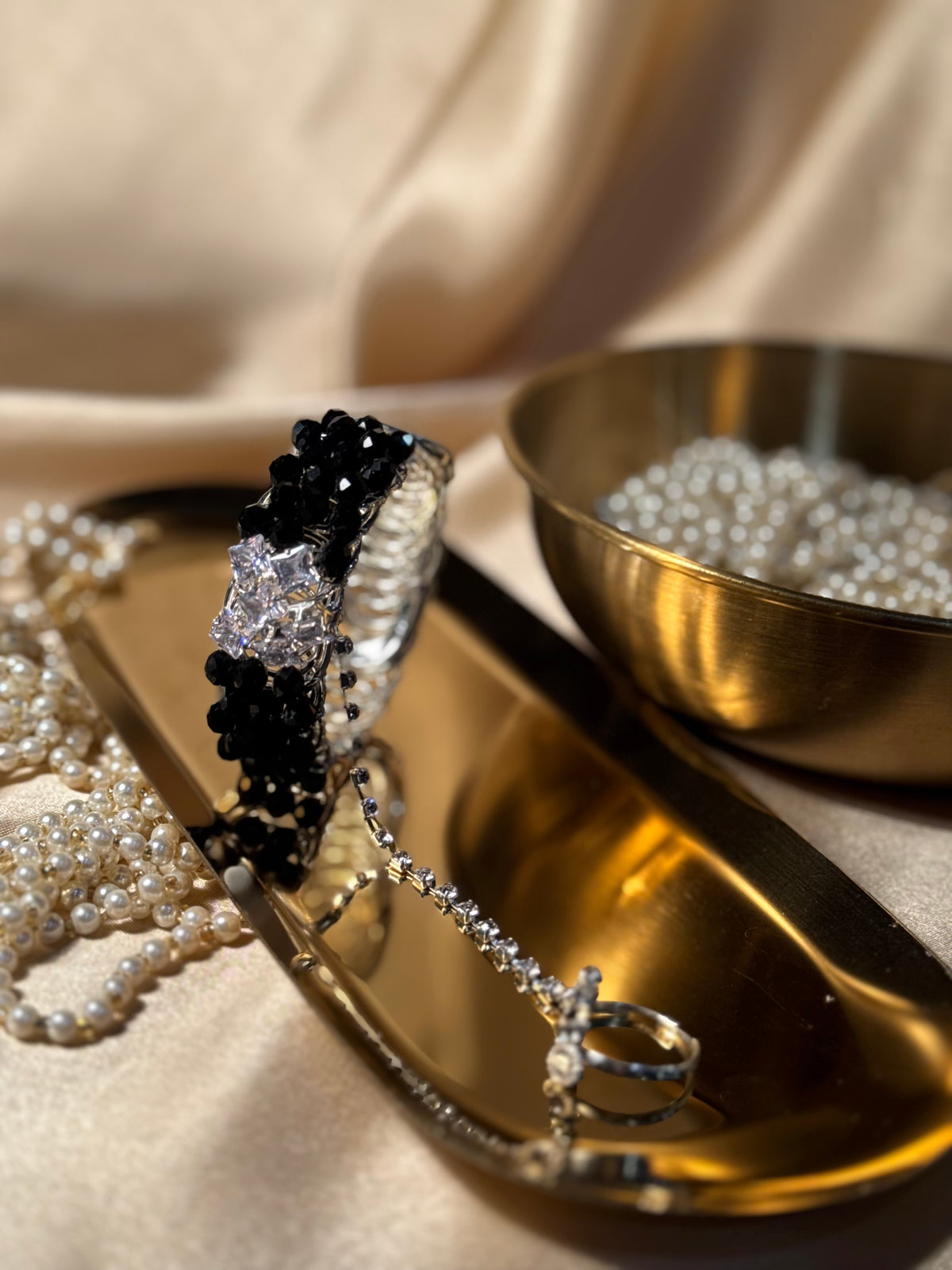 2 in 1 bangle black and silver (kids collection)