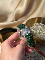 Green and silver butterfly bracelet (kids collection)
