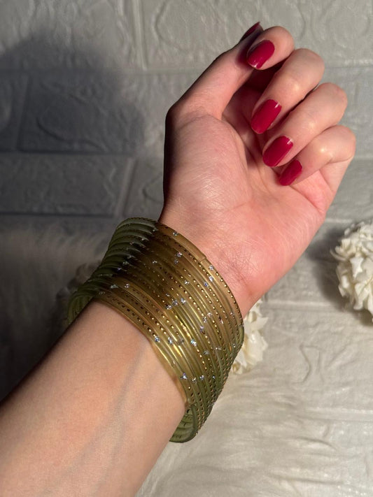 Raindrop bangle (4) - sage