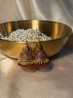 Aliza jhumki maroon - rozana