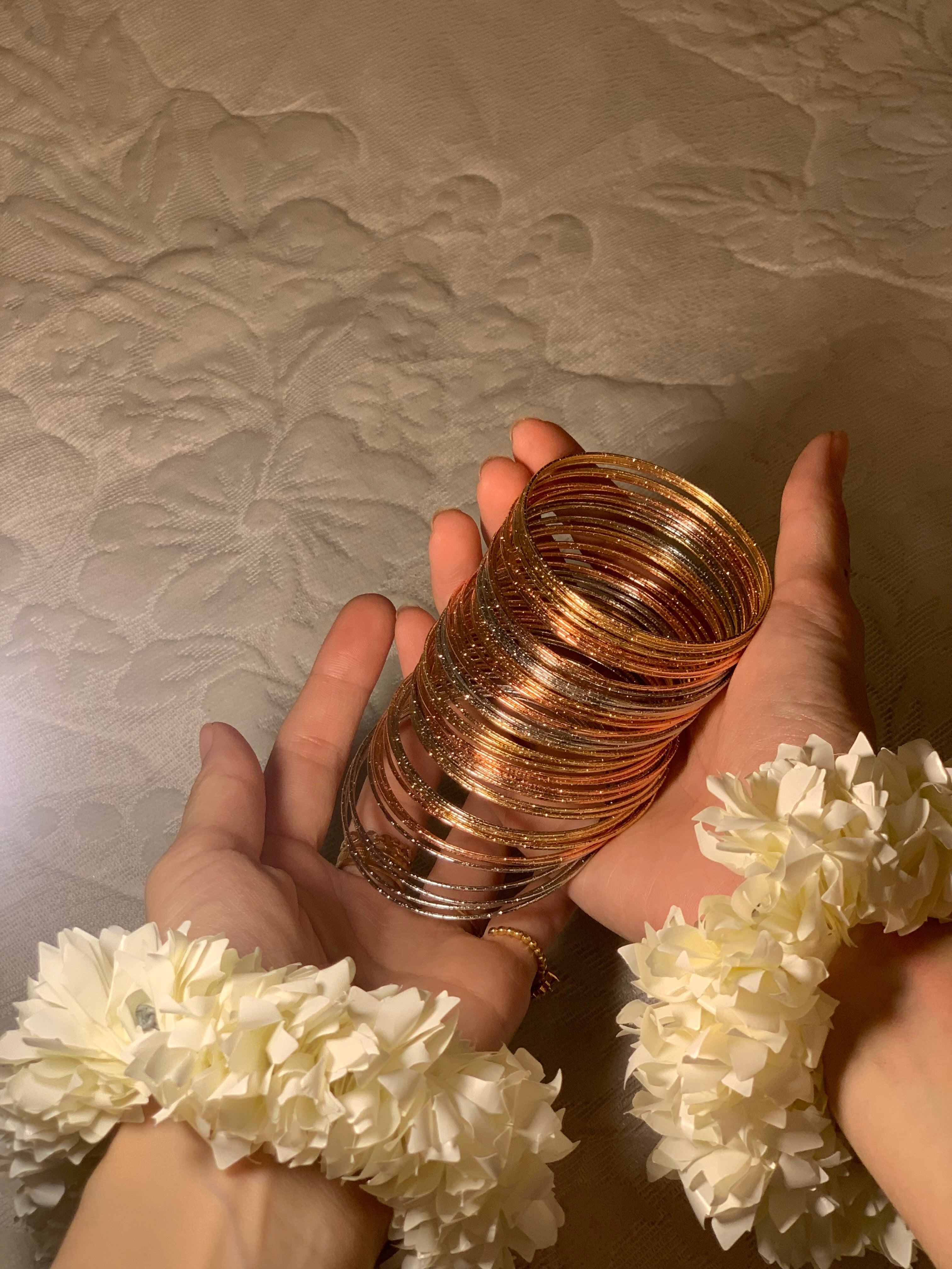 Bangles - Multi color - Gold, Silver, rose gold (30 Pieces)