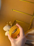 Dotted bangle 12 pcs - yellow