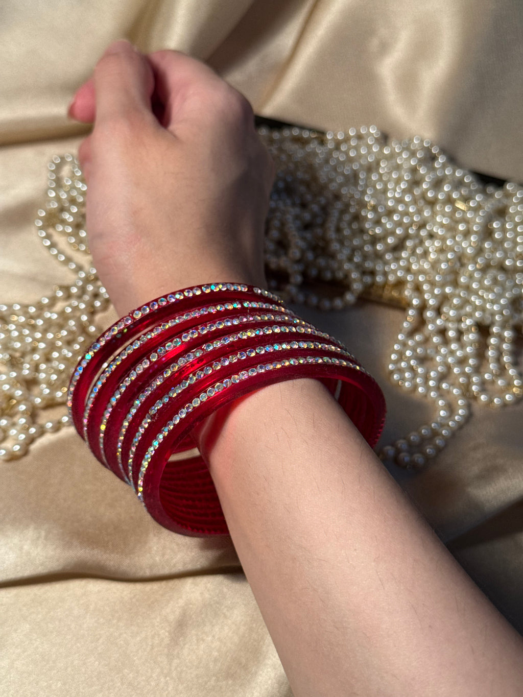 Sparkle bangle-maroon