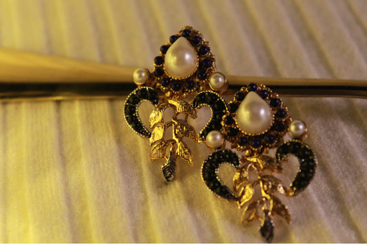 EFS-05  Gold Plated Crowns- Black Purple Pearl
