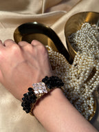 silver and black diamond  bracelet (kids collection)