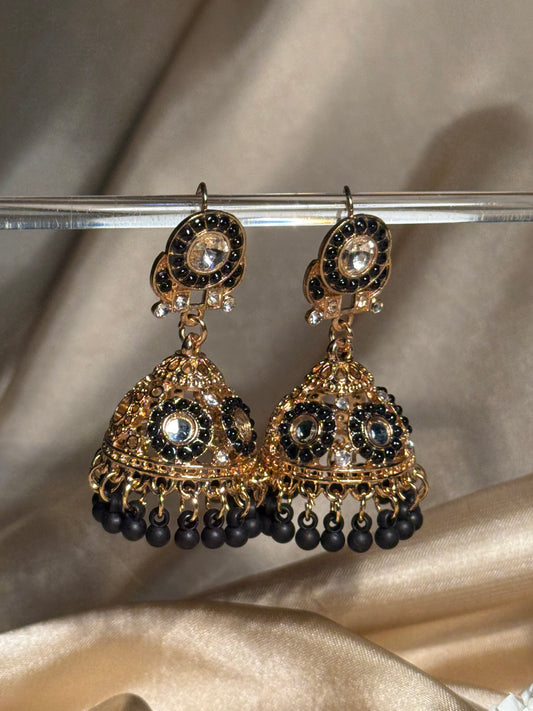 Bahar jhumkay khass collection-gold and black