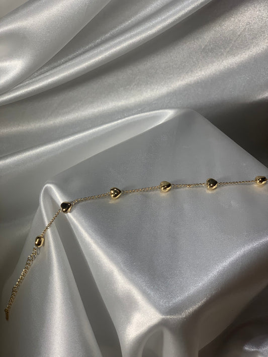 Zohra Anklet -gold design 4 heart