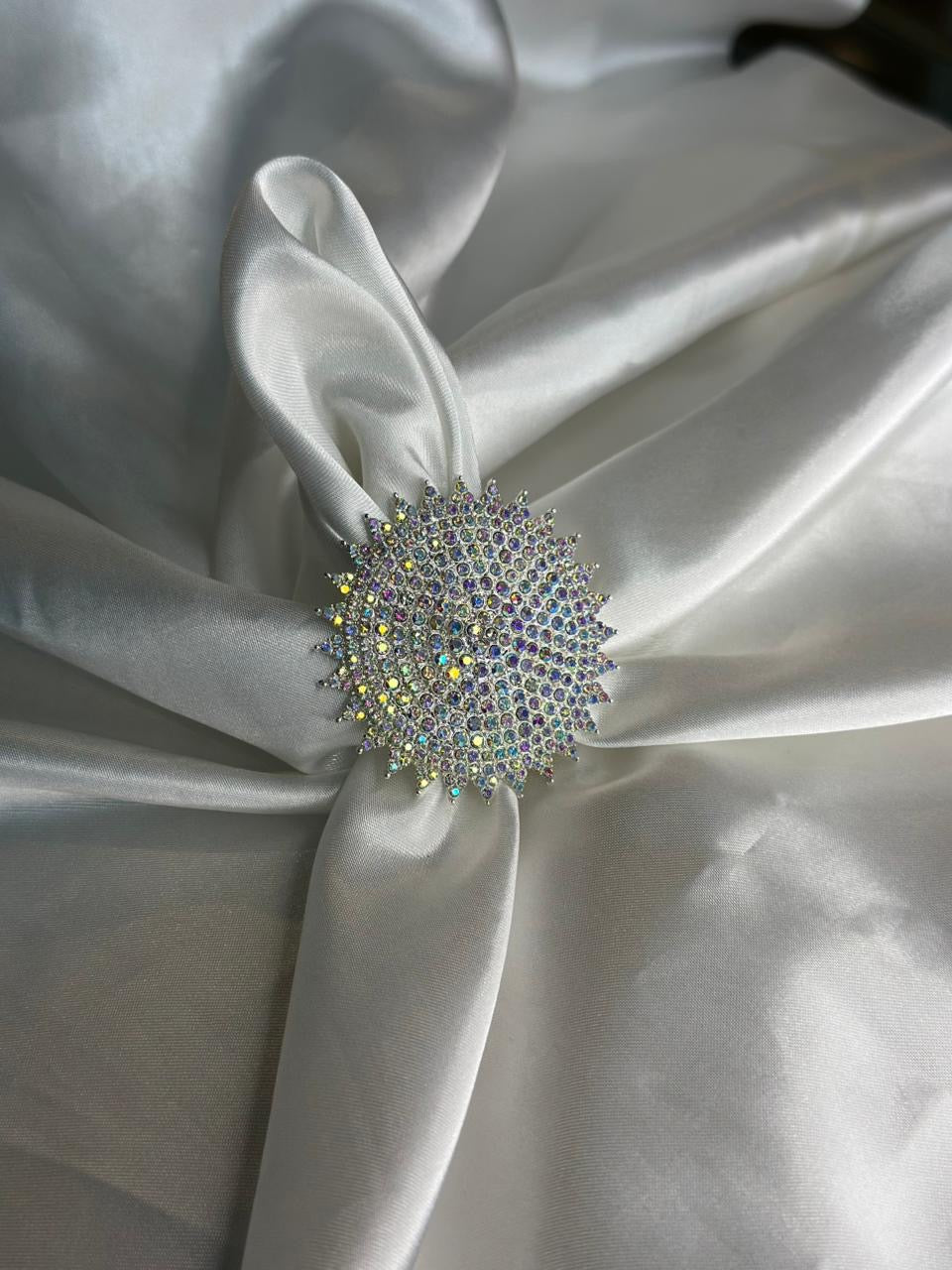 silver crystal ring