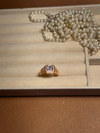 Gem Ring Gold - Light Purple