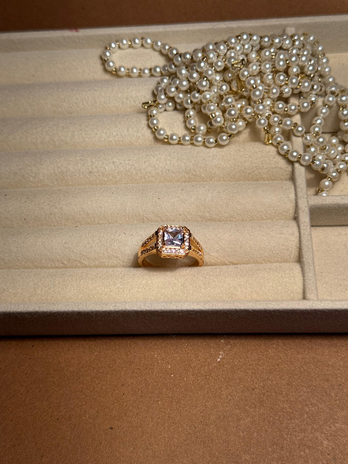 Gem Ring Gold - Light Purple