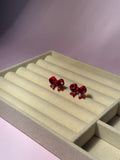 Bow Ties Studs - Red