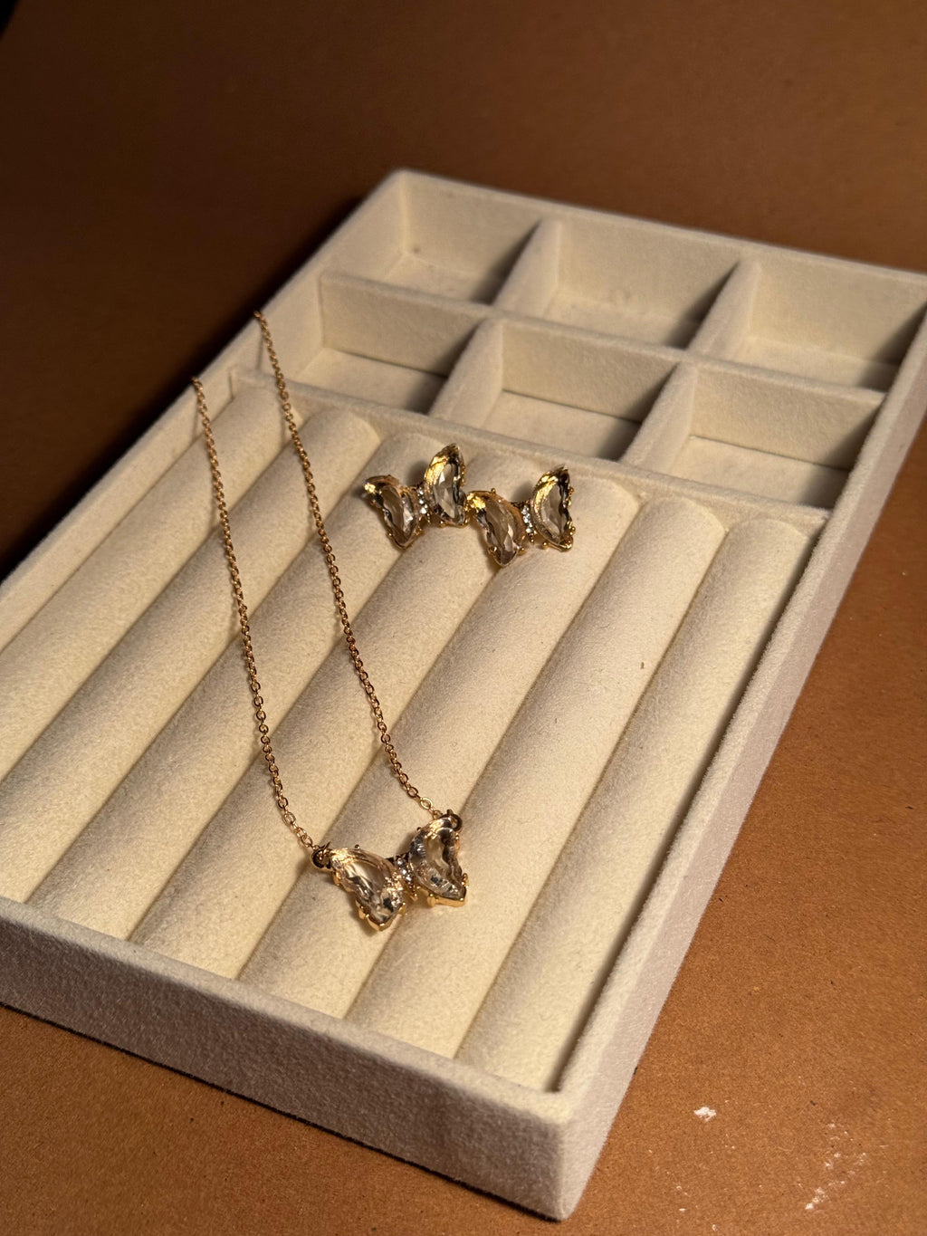 Butterfly Necklace - White
