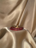 Glimmer bangles Gold - Red (kids collection)