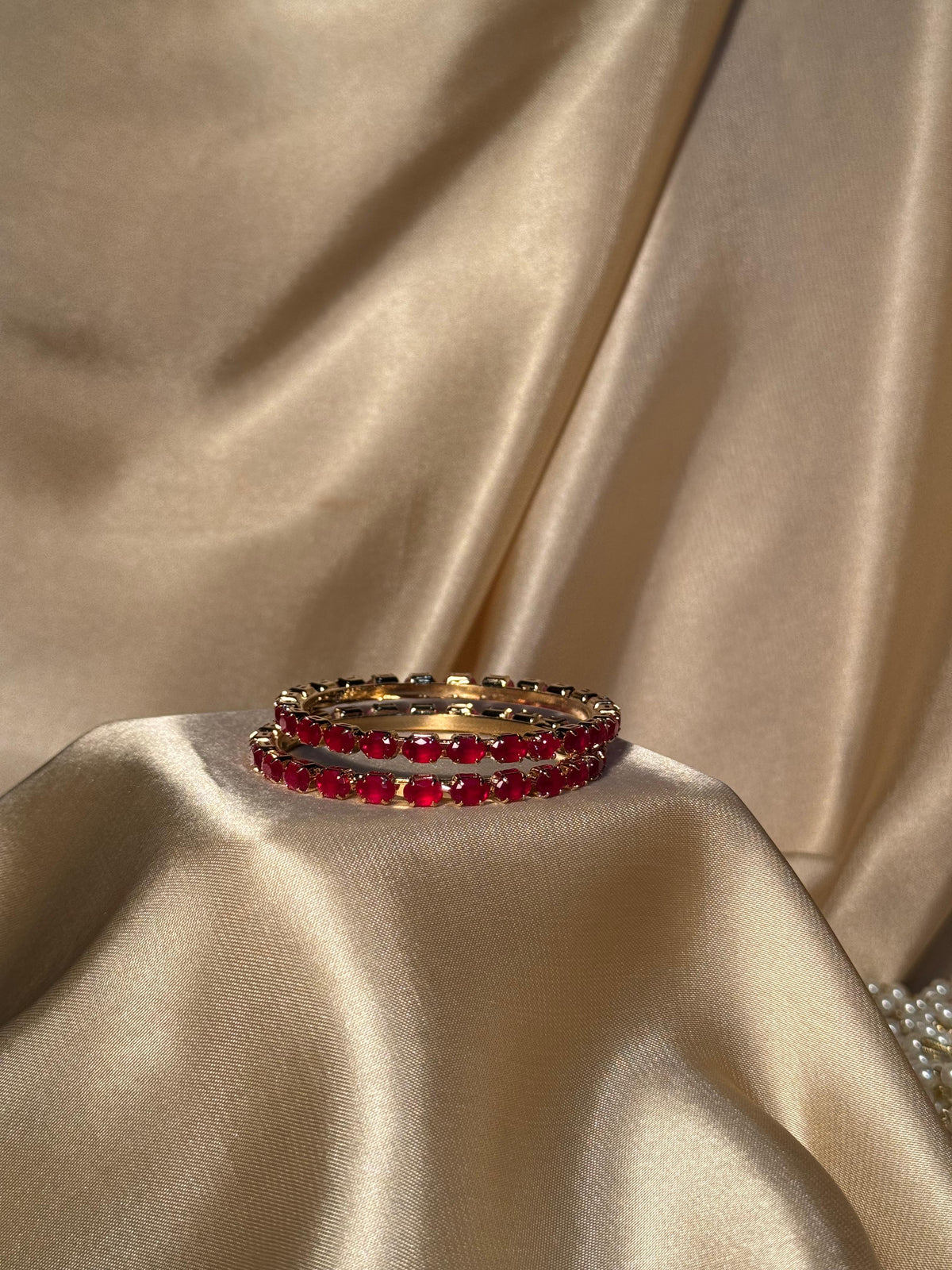 Glimmer bangles Gold - Red (kids collection)
