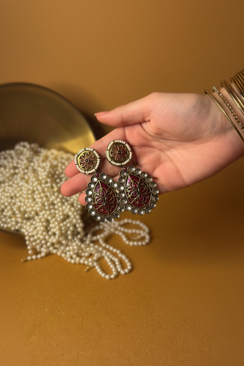 Antique booti maroon - NAZ collection
