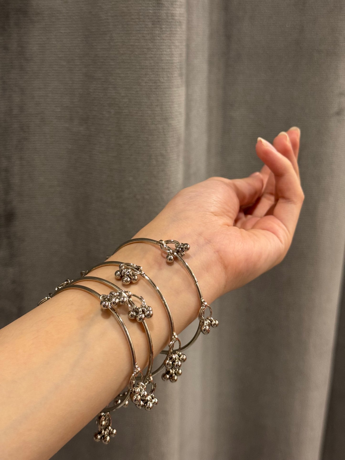 Silver Kashmiri Ghungroo Bangles- eid collection