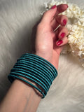 thread bangles turquoise