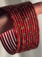 Glitter bangles maroon- (kids collection)