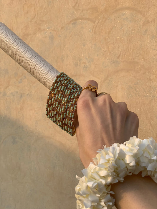 Neha Bangles (turquoise and copper )