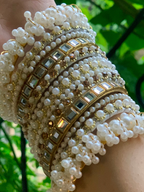 Moti Rani bangle set white