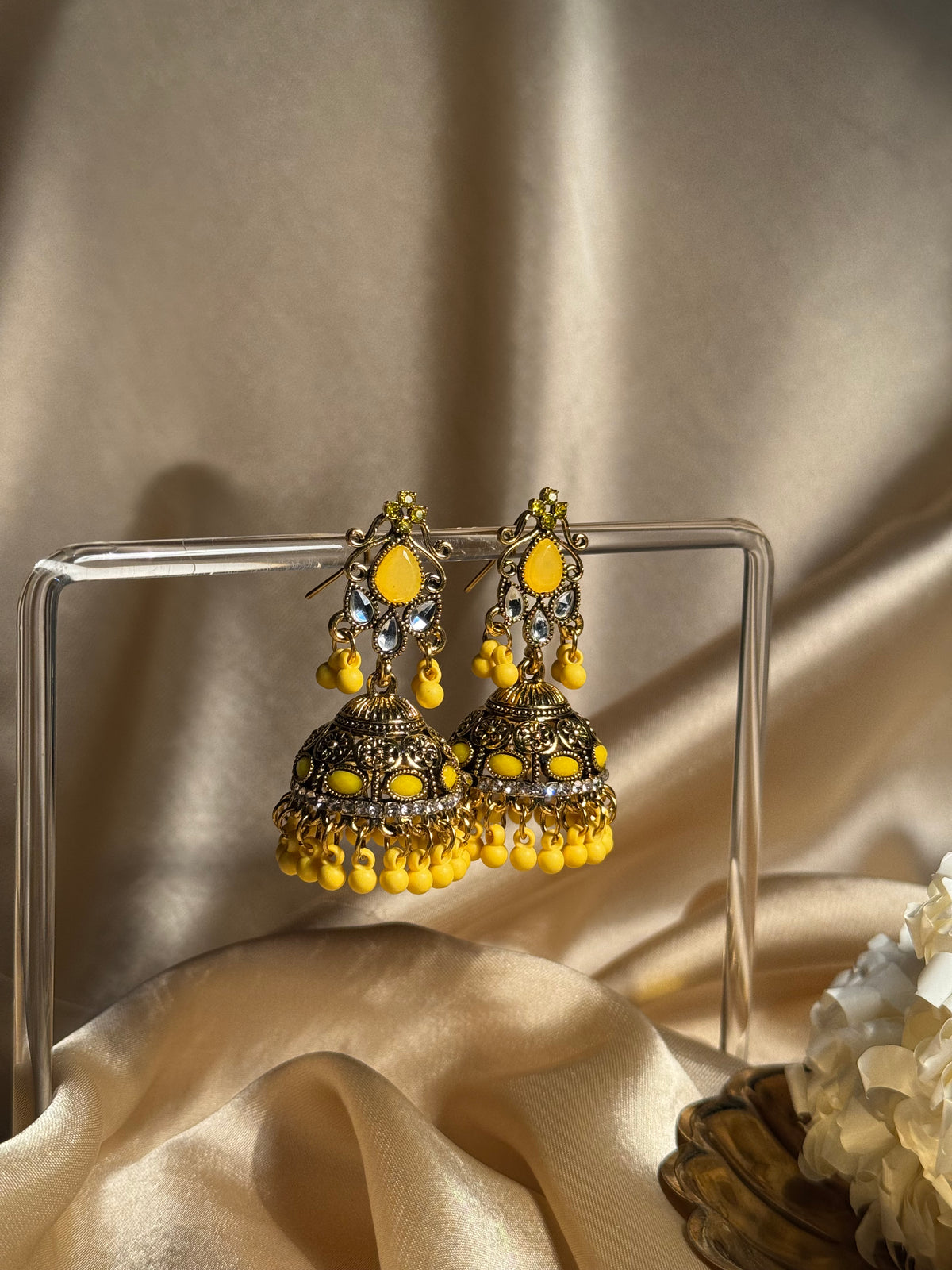 Nani ki jhumkiyan khass collection-gold and yellow