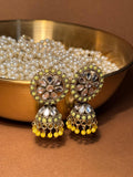 Zaria gold earrings - Beige