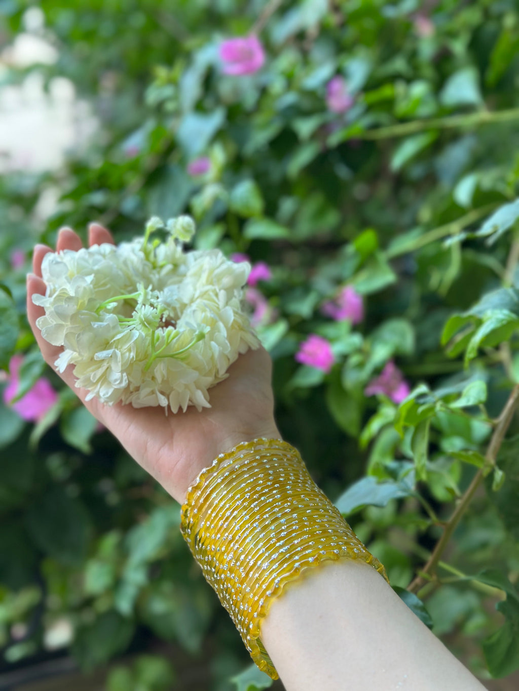 Raindrop bangle (6)yellow