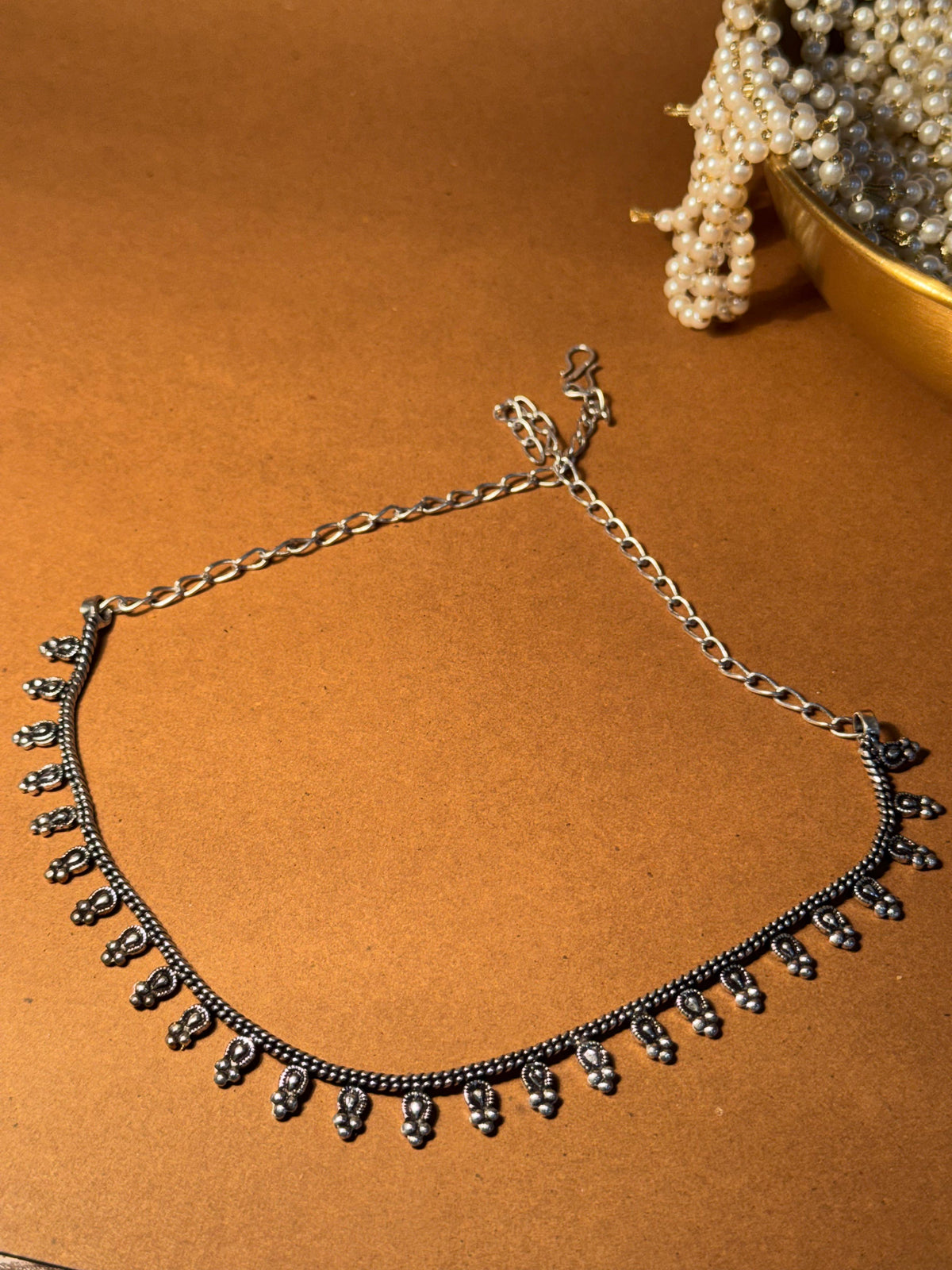 Oxidized Necklace Pineapple - Silver