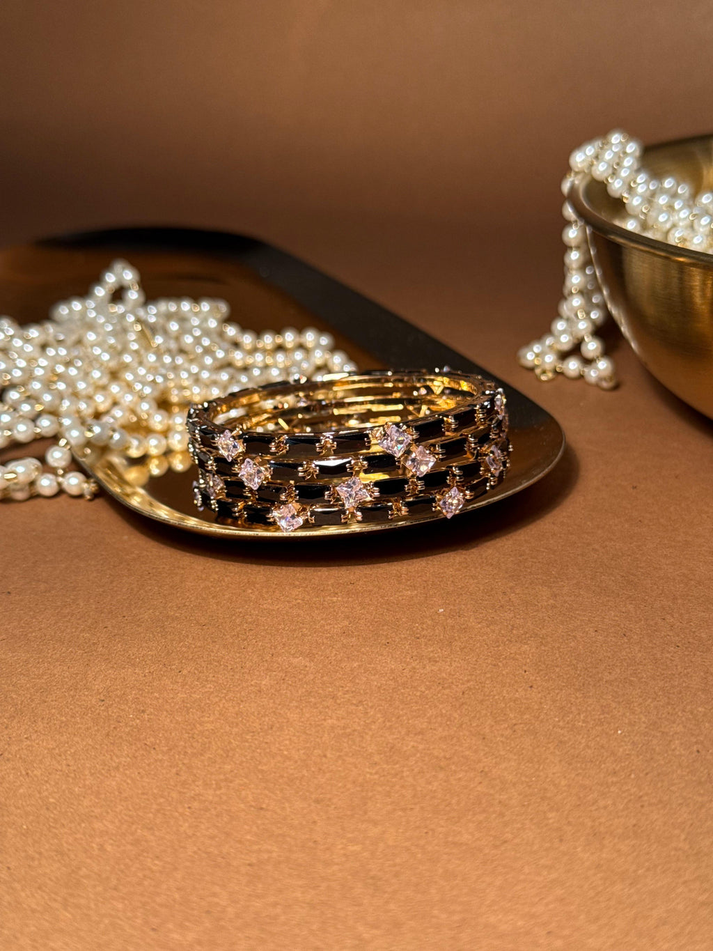 Noor bangles Gold - Black (kids collection)