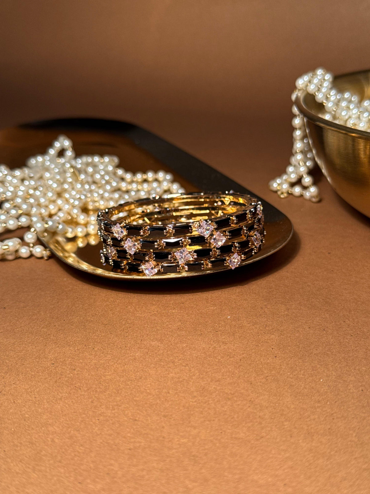 Noor bangles Gold - Black (kids collection)