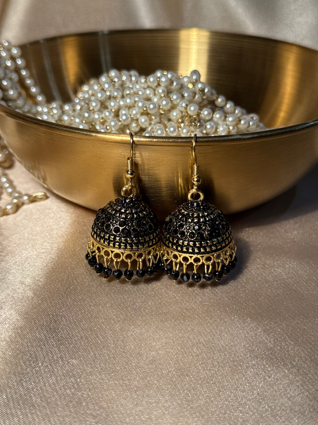 Aliza jhumki black - rozana