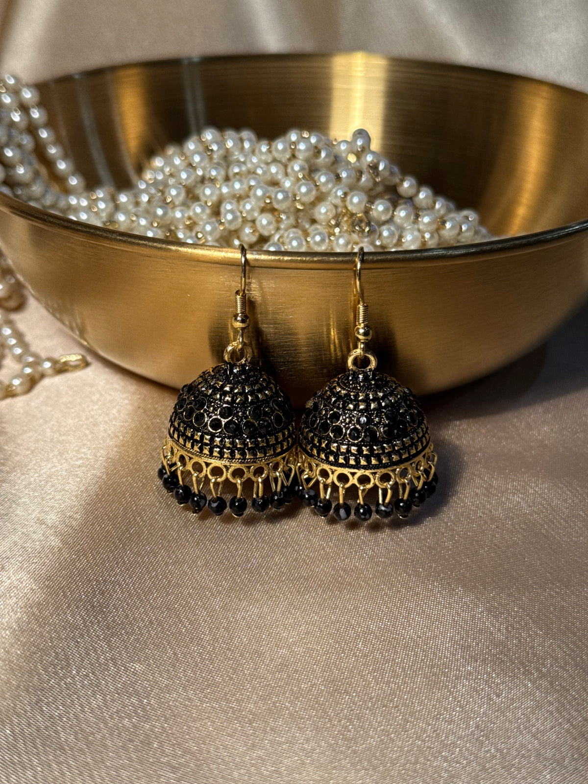 Aliza jhumki black - rozana