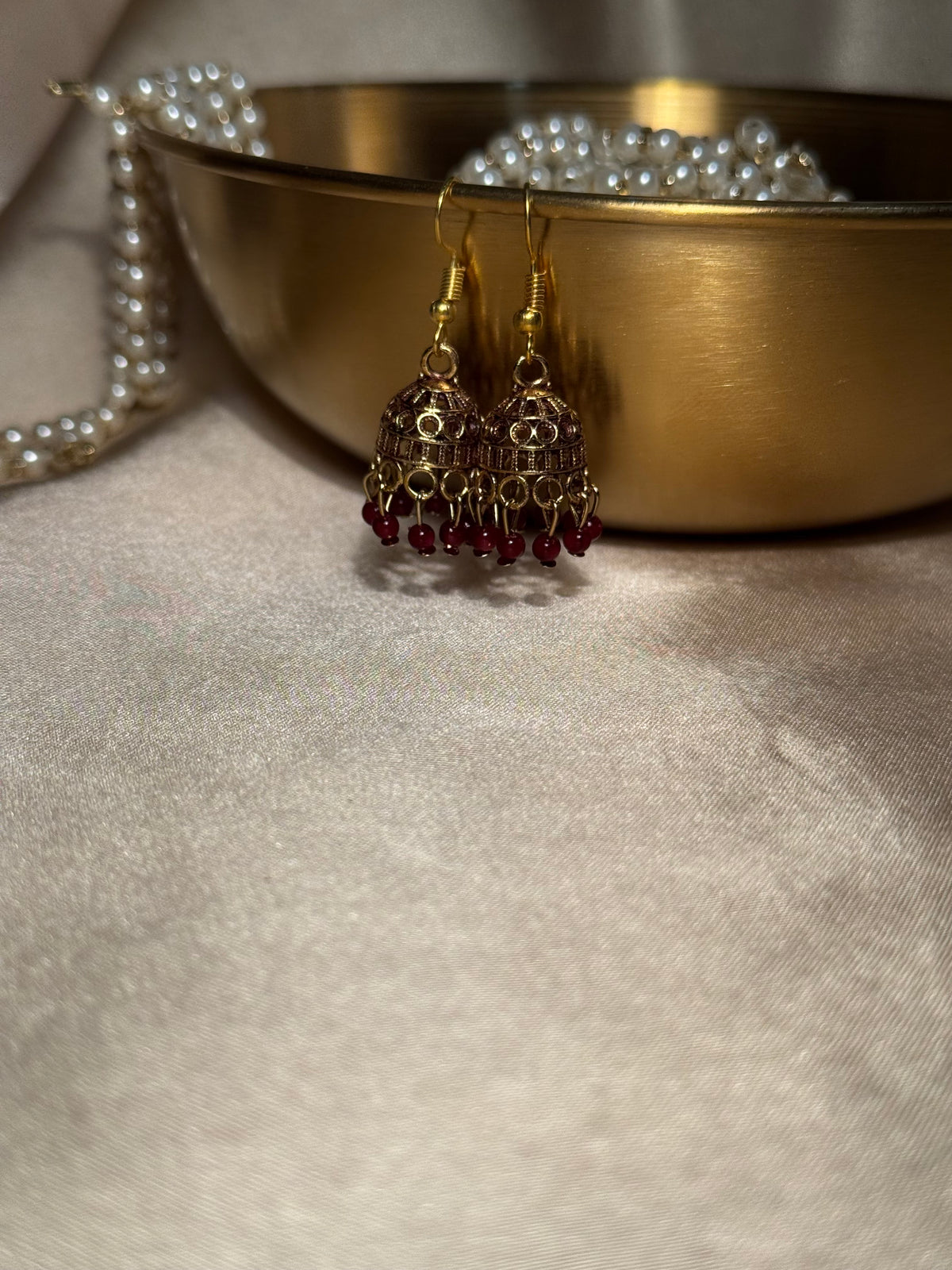 Mini jhumki maroon- rozana