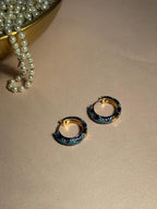 Enamel Hoops - Blue