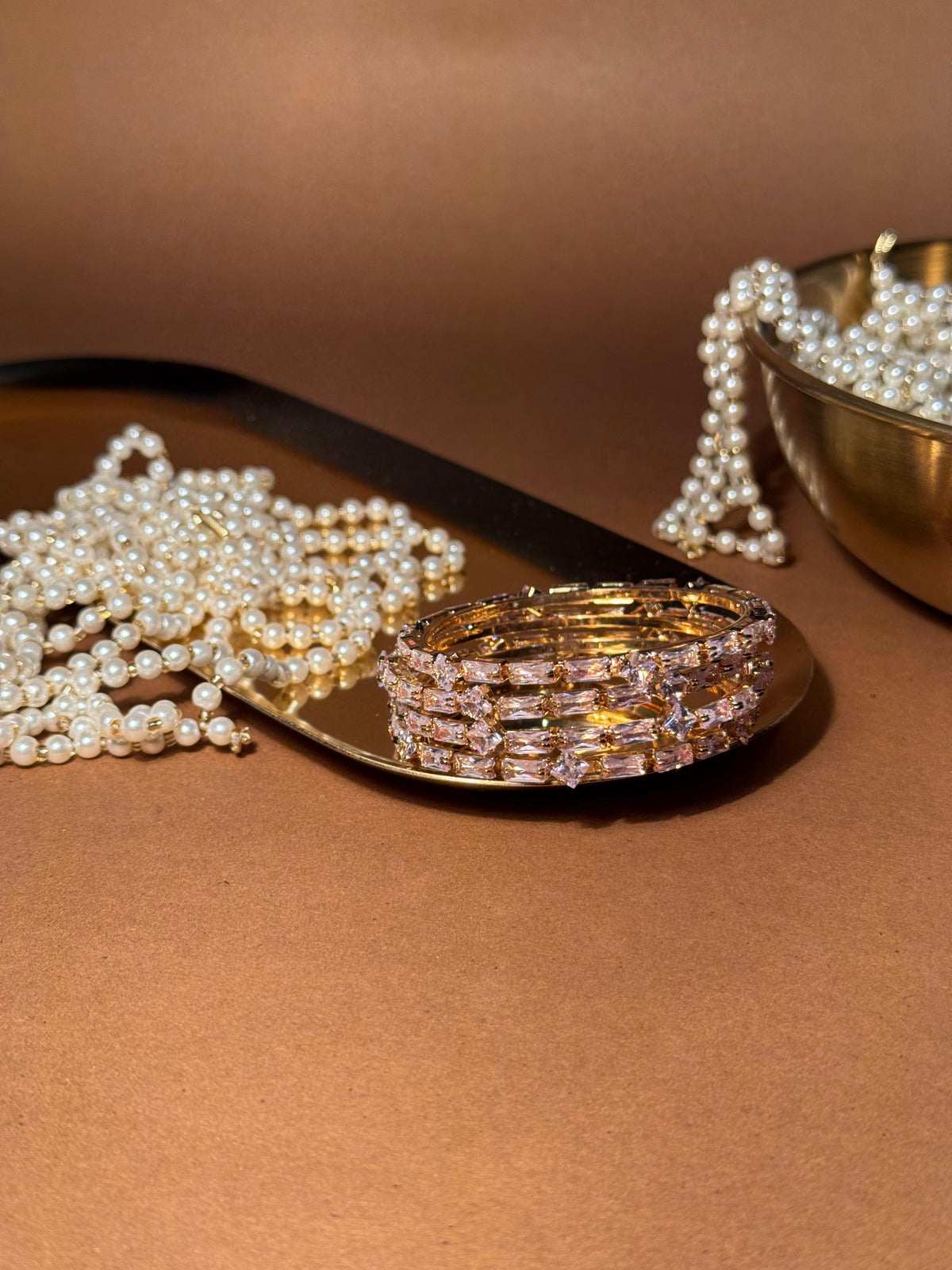 Noor bangles Gold - white (kids collection)
