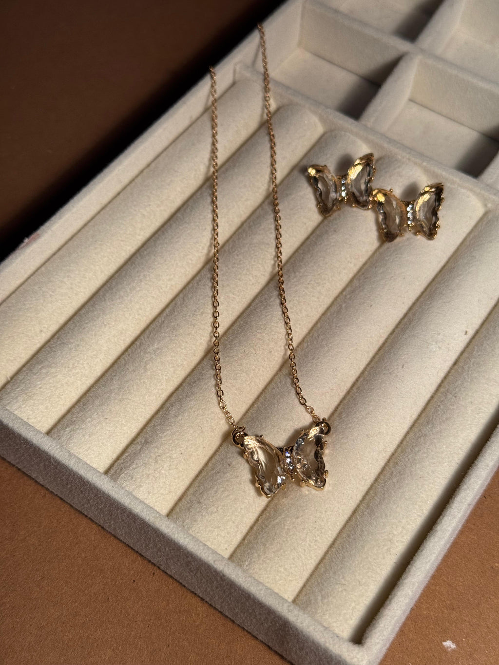 Butterfly Necklace - White