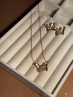 Butterfly Necklace - White