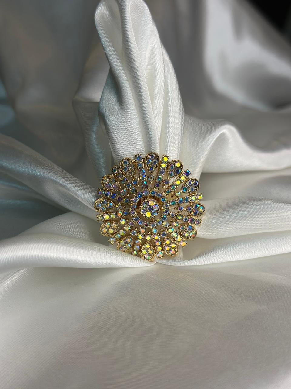Gold floral ring