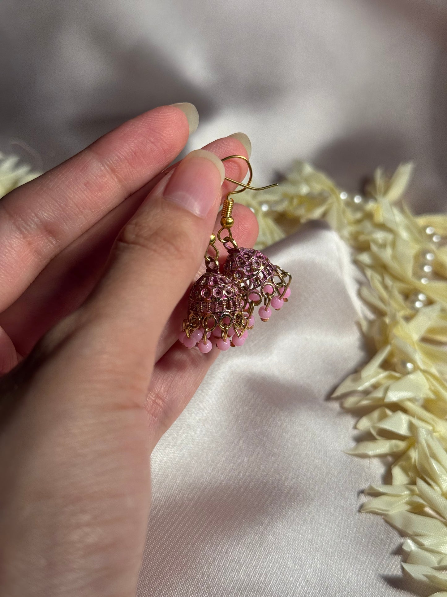 Mini jhumki pink - rozana