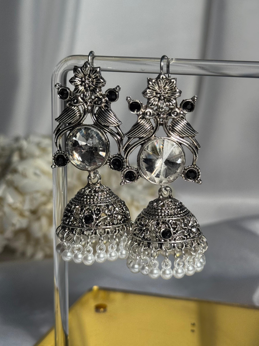 Kashimiri Earrings - Silver