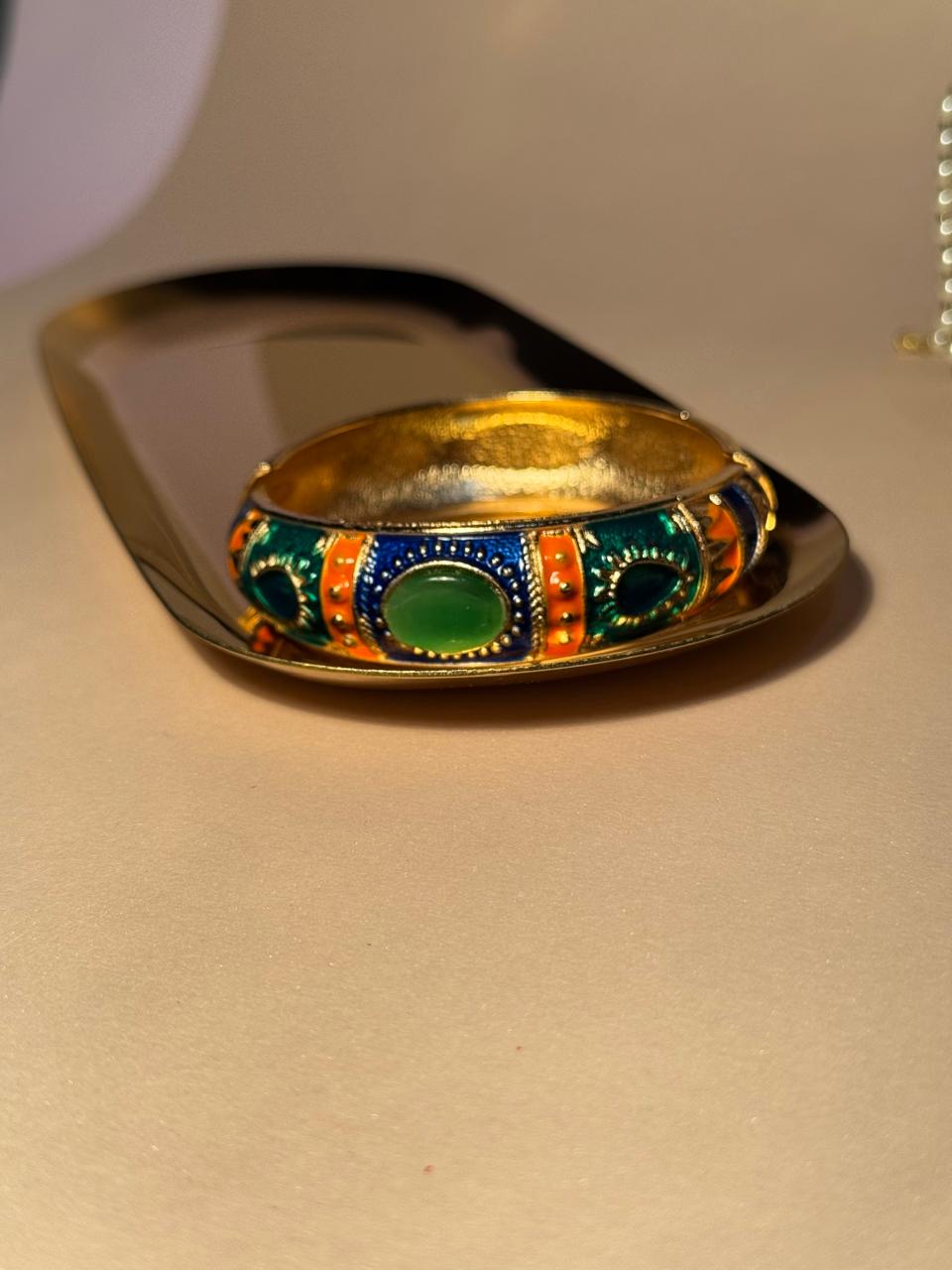 Rangeen Cuff (bracelet) - Blue & Green