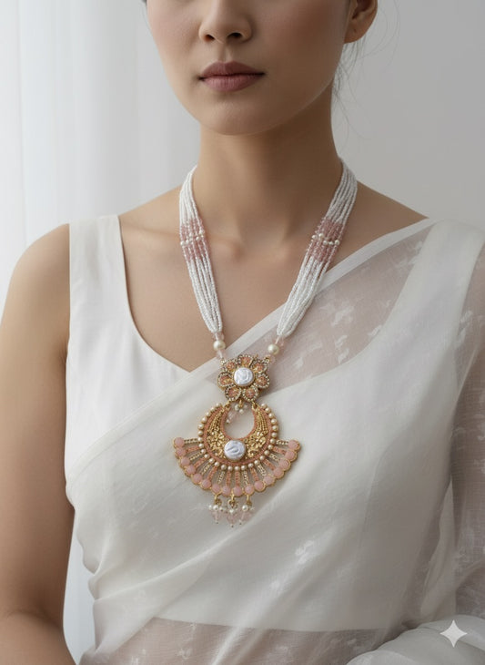 nourah moti har set - Pink