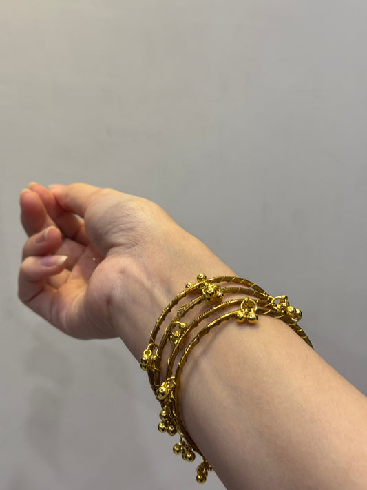 Ghungroo bangles Handmade-chand raat collection gold