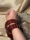 Gem bangles maroon