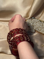 Gem bangles maroon