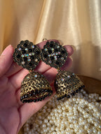 Sarah jhumki black- rozana