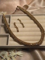 Glimmer neckpiece with earrings - copper