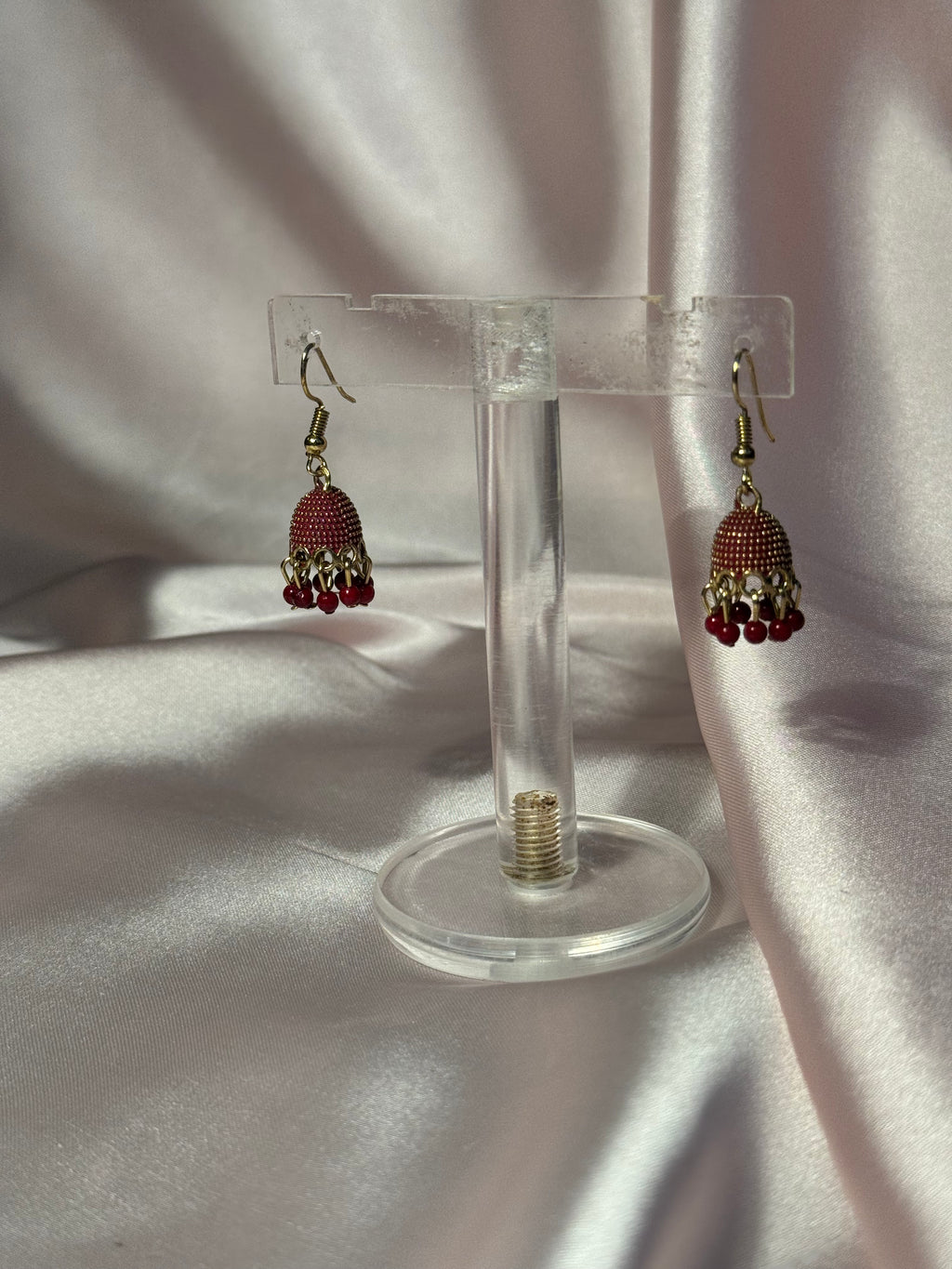 Maroon Jali jhumki - rozana