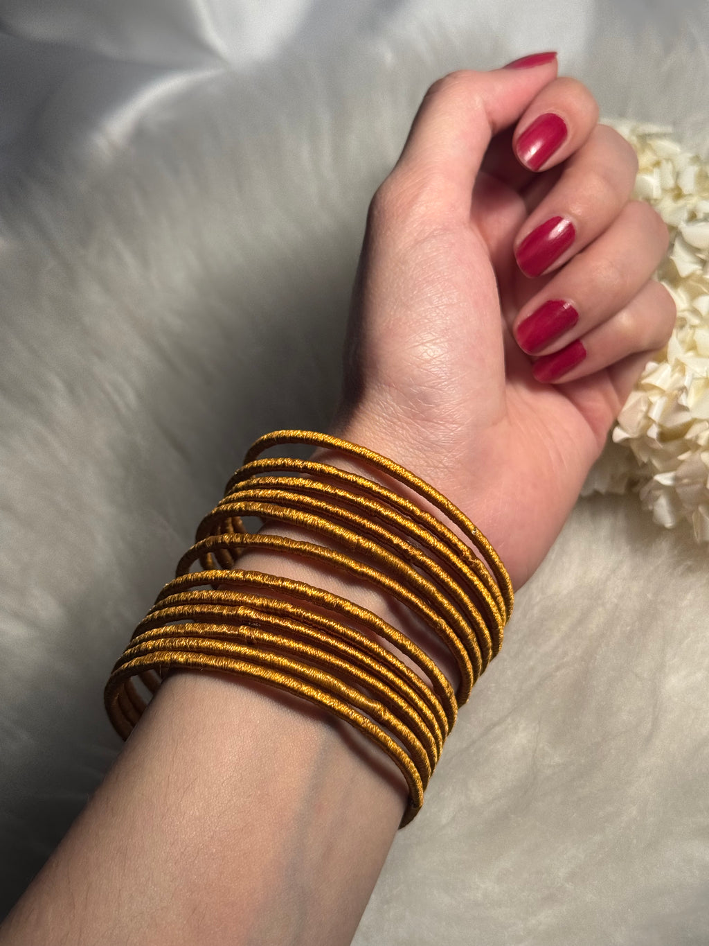 thread bangles light brown